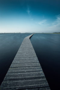 Wooden jetty over water Wooden jetty over water